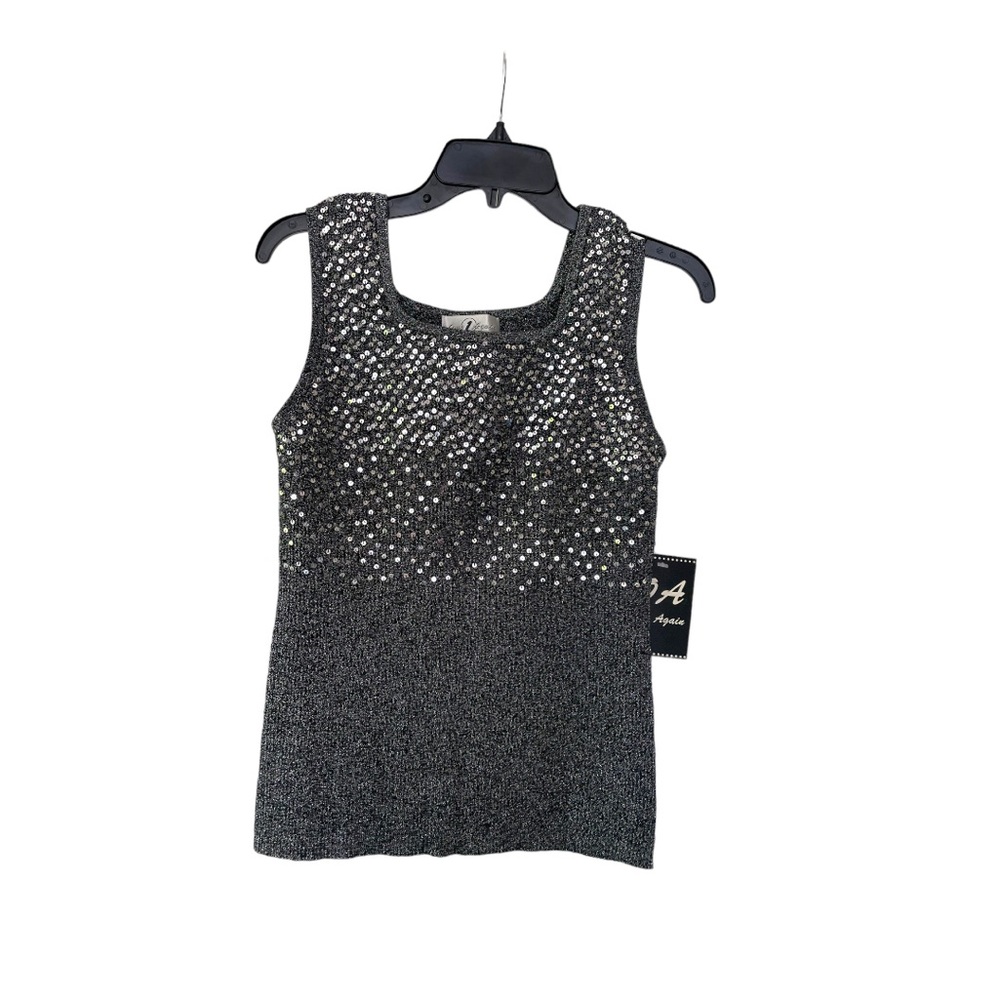 NWT Once Again metallic sequin tank top
